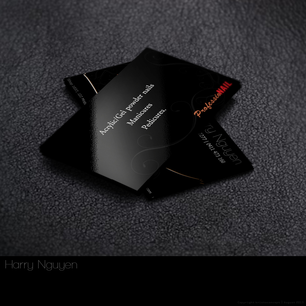 Business Card Design by Chris for ProfessioNAIL Indooroopilly | Design #2174403