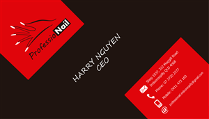 Business Card Design by Rongbaaz for ProfessioNAIL Indooroopilly | Design: #2191790