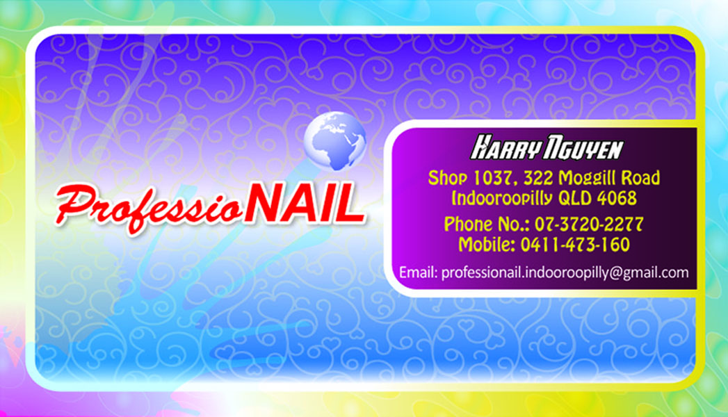 Business Card Design by Roman Marquez Dumasig for ProfessioNAIL Indooroopilly | Design #2173726