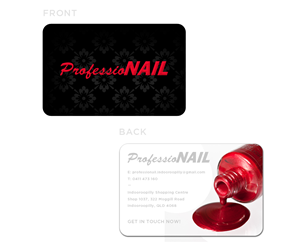 Business Card Design by AdamCush for ProfessioNAIL Indooroopilly | Design: #2189635