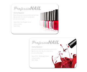Business Card Design by AdamCush for ProfessioNAIL Indooroopilly | Design: #2244912