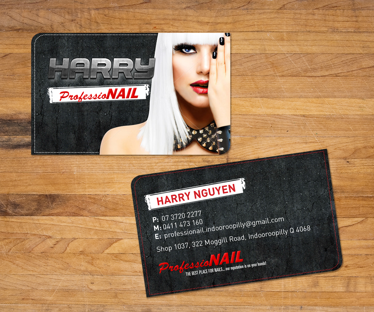 Business Card Design by Elly for ProfessioNAIL Indooroopilly | Design #2168824