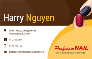 Business Card Design by joseph for ProfessioNAIL Indooroopilly | Design: #2178690