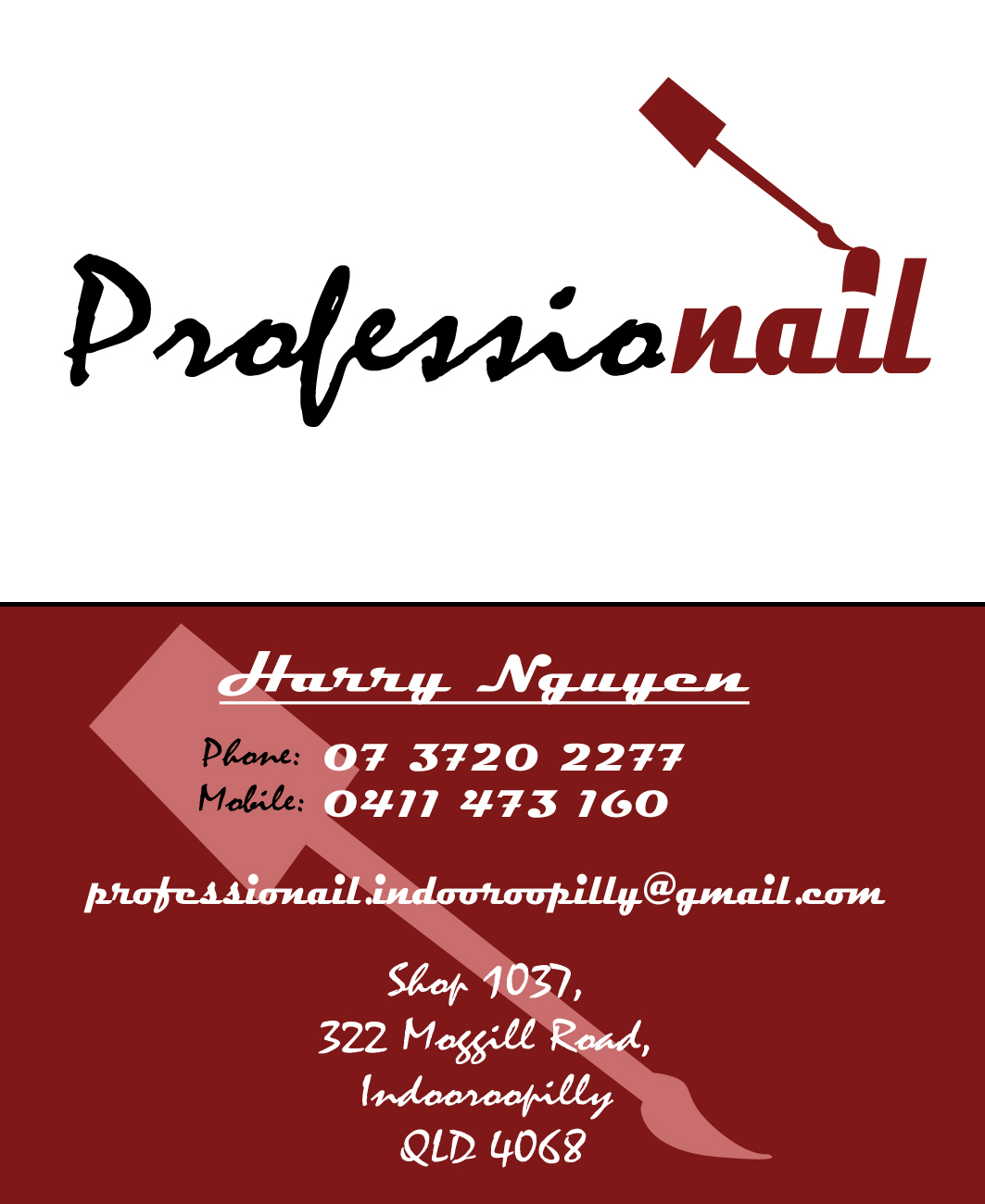 Design de Carte de Visite par benmols pour ProfessioNAIL Indooroopilly | Design #2183792