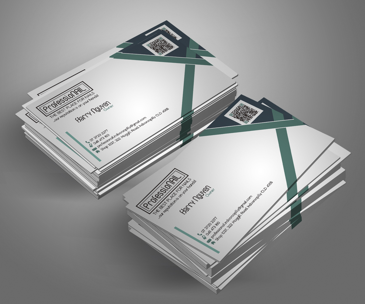 Business Card Design by JMFA for ProfessioNAIL Indooroopilly | Design #2166790