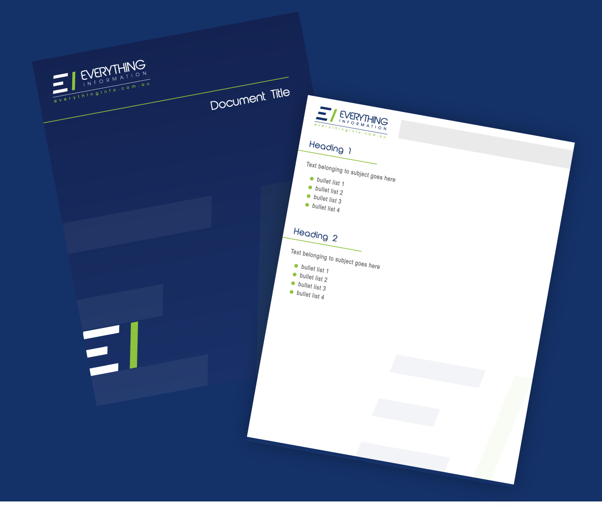 Schreibwaren-Design von wolf für Everything Information Pty Ltd | Design #2172285