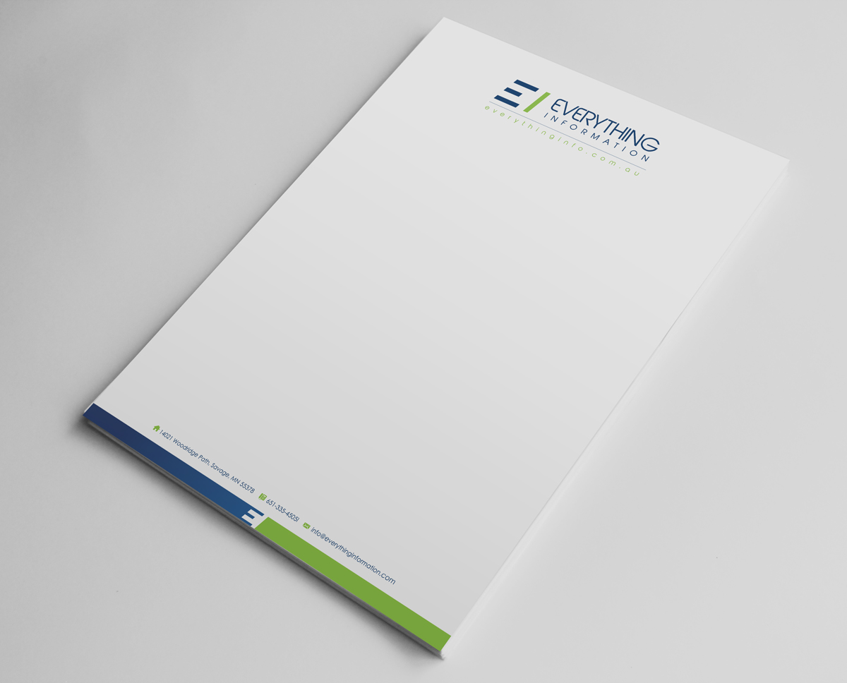 Schreibwaren-Design von logodentity für Everything Information Pty Ltd | Design #2177722