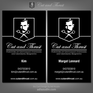 Design de Carte de Visite par adiazudin pour Cut and Thrust | Design : #10244052