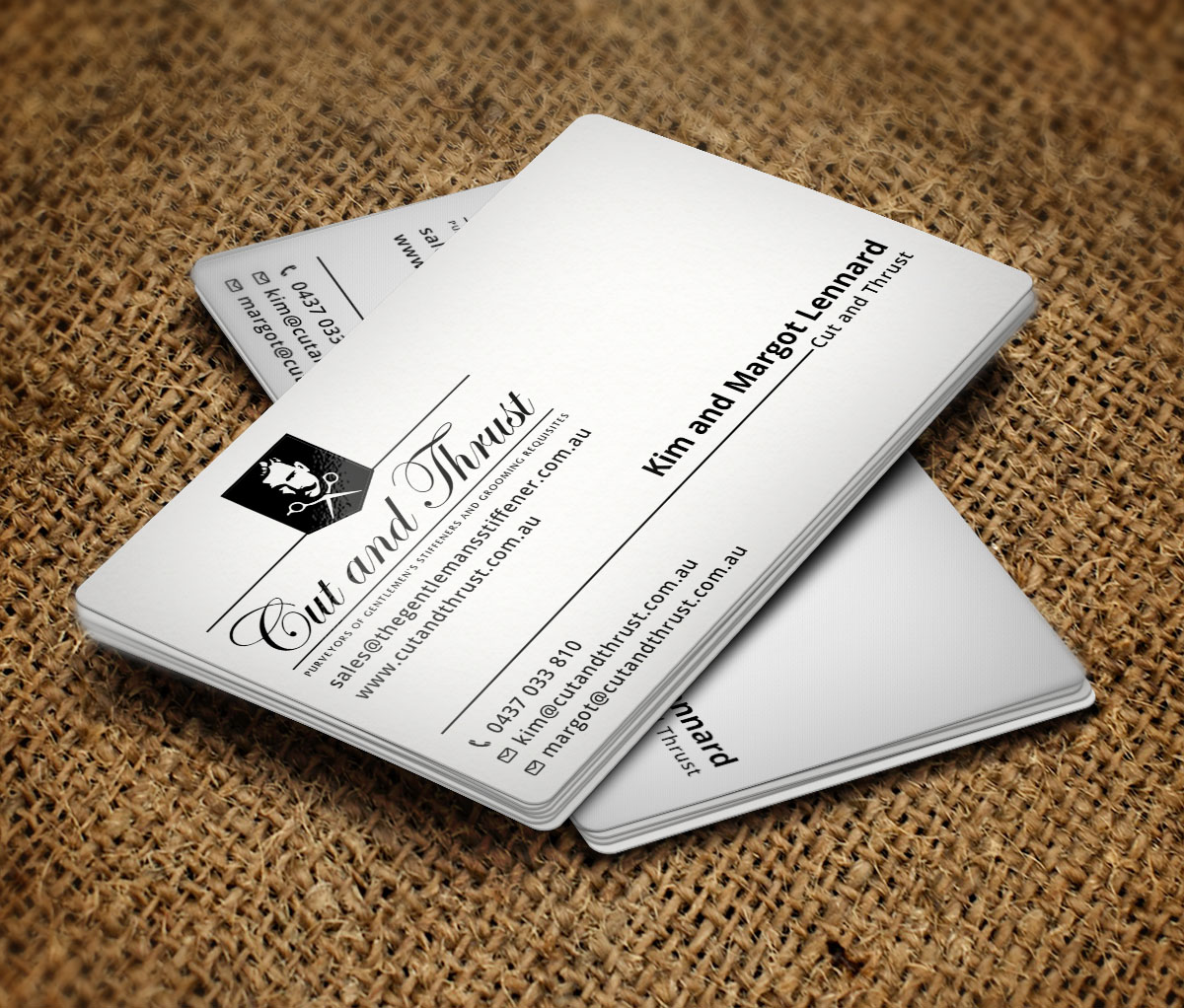 Business Card Design by Verified artistry (Design garden) for Cut and Thrust | Design #10255648