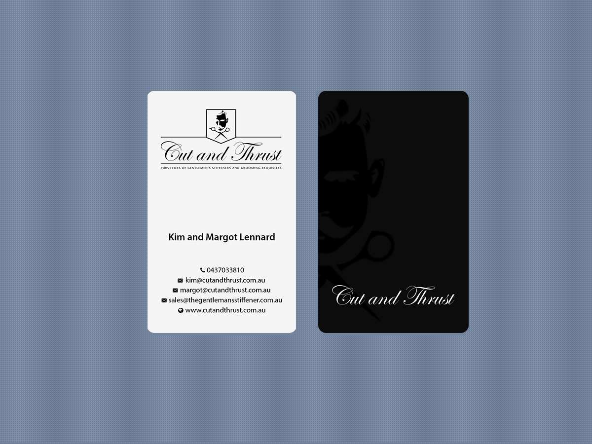 Business Card Design by Creations Box 2015 for Cut and Thrust | Design #10249615