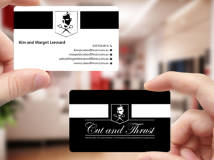 Visitenkarten-Design von Creations Box 2015 für Cut and Thrust | Design: #10249623