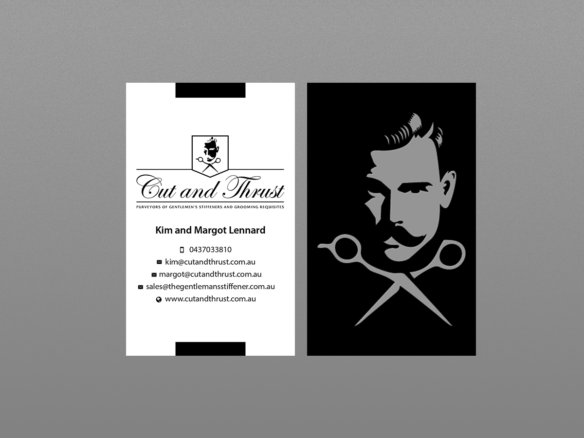 Business Card Design by Creations Box 2015 for Cut and Thrust | Design #10249631