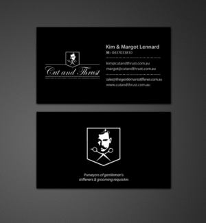 Design de Carte de Visite par chandrayaan.creative pour Cut and Thrust | Design : #10236938