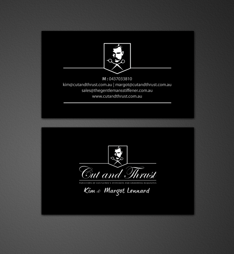 Diseño de Tarjeta de Presentación por chandrayaan.creative para Cut and Thrust | Diseño #10236940