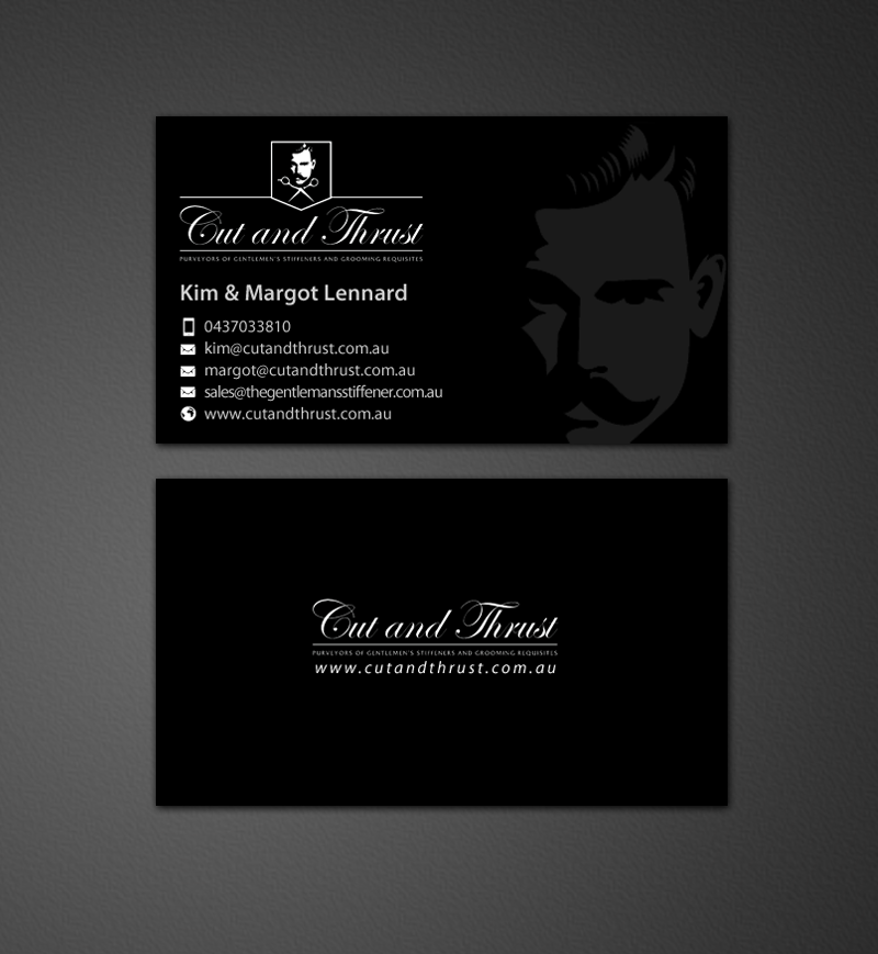 Business Card Design by chandrayaan.creative for Cut and Thrust | Design #10238685