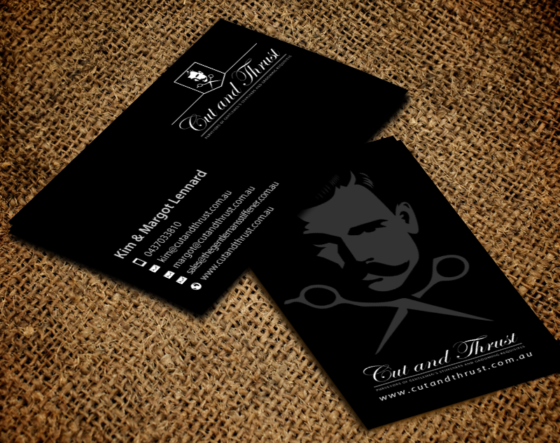 Business Card Design by chandrayaan.creative for Cut and Thrust | Design #10238689