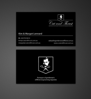 Visitenkarten-Design von chandrayaan.creative für Cut and Thrust | Design: #10238691