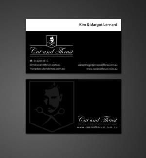 Gentleman's grooming products require a business card | Business Card Design by chandrayaan.creative