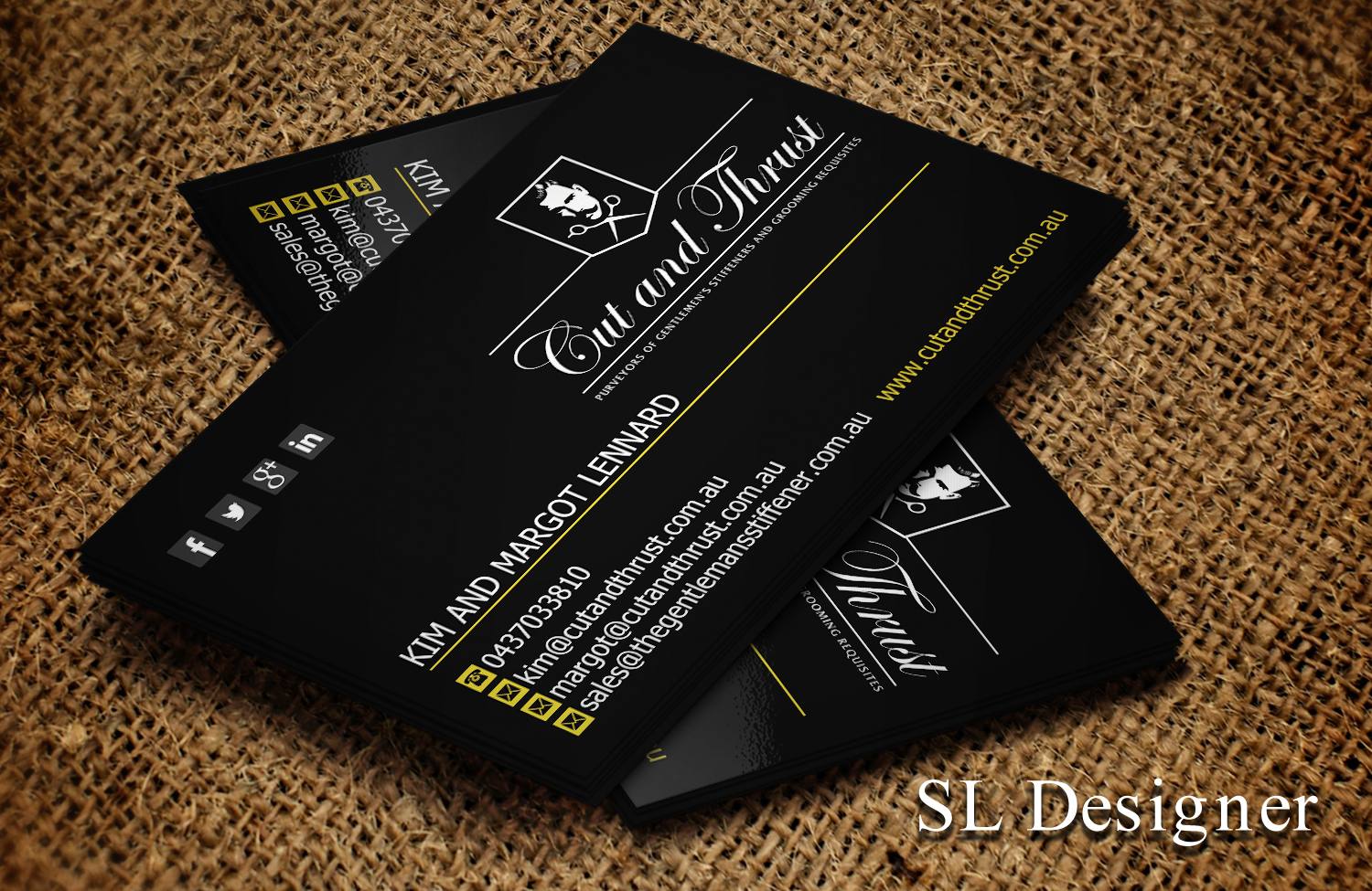 Diseño de Tarjeta de Presentación por SL Designer para Cut and Thrust | Diseño #10224973