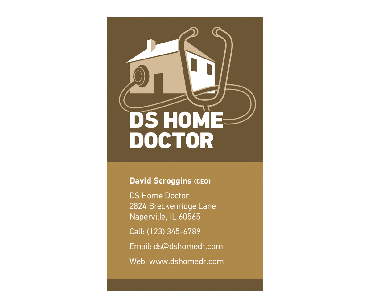 Business Card Design by clockworkdesign for DS Home Dr. | Design #10240811