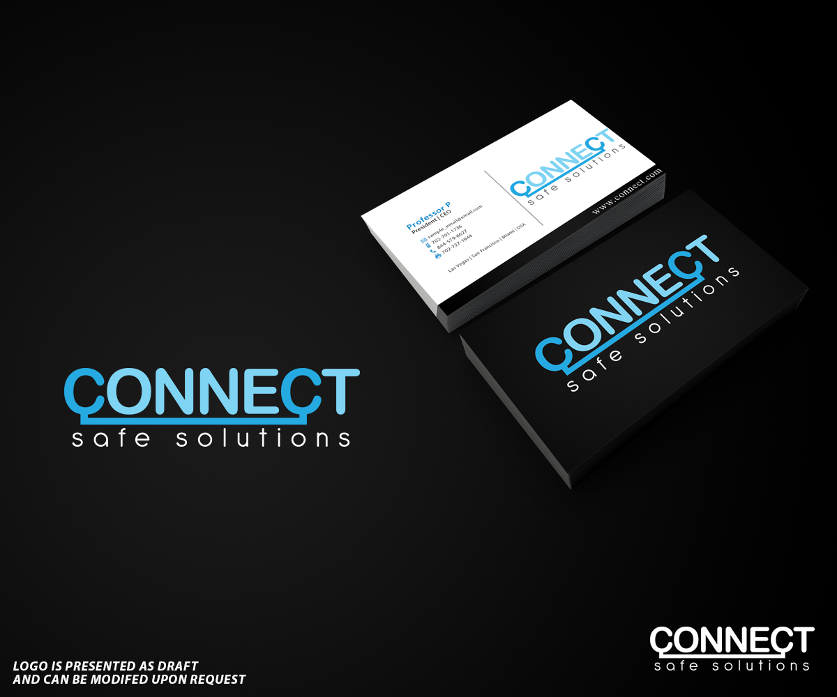 Logo Design by Professor P for Connect Safe solutions | Design #10265669