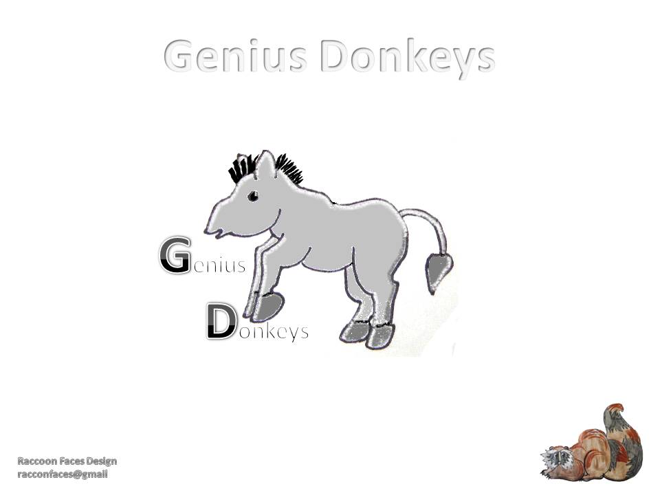 Logo-Design von Raccoon Faces Design Studio für Genius Donkeys | Design #2220879