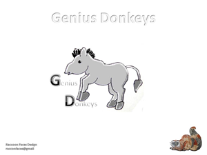 Logo Design by Raccoon Faces Design Studio for Genius Donkeys | Design #2220879