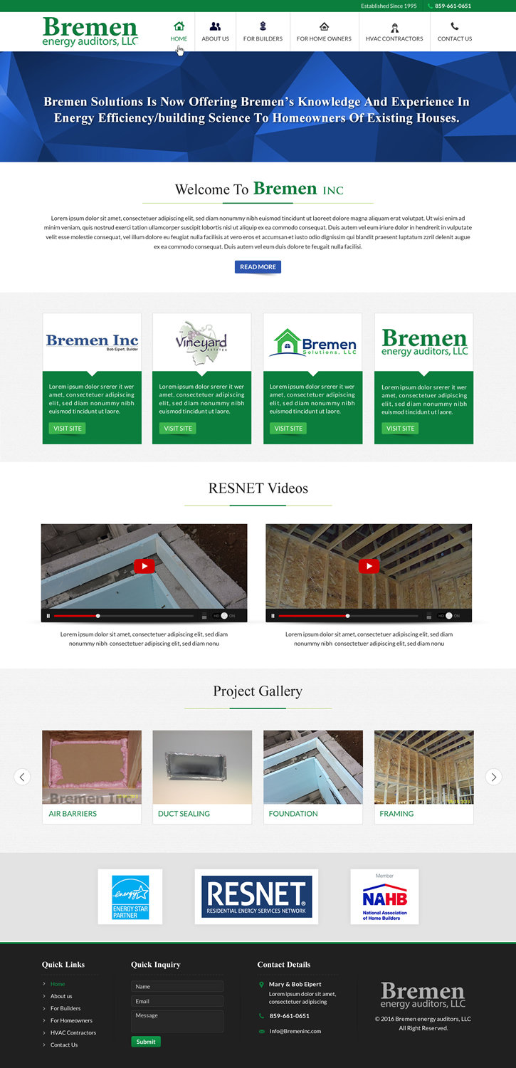 Web Design par Sbss pour Stay at Norris Lake Inc | Design : #10365501