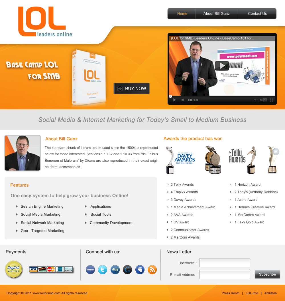 Landing Page-Design von pb für AnswersWanted Inc | Design #445321
