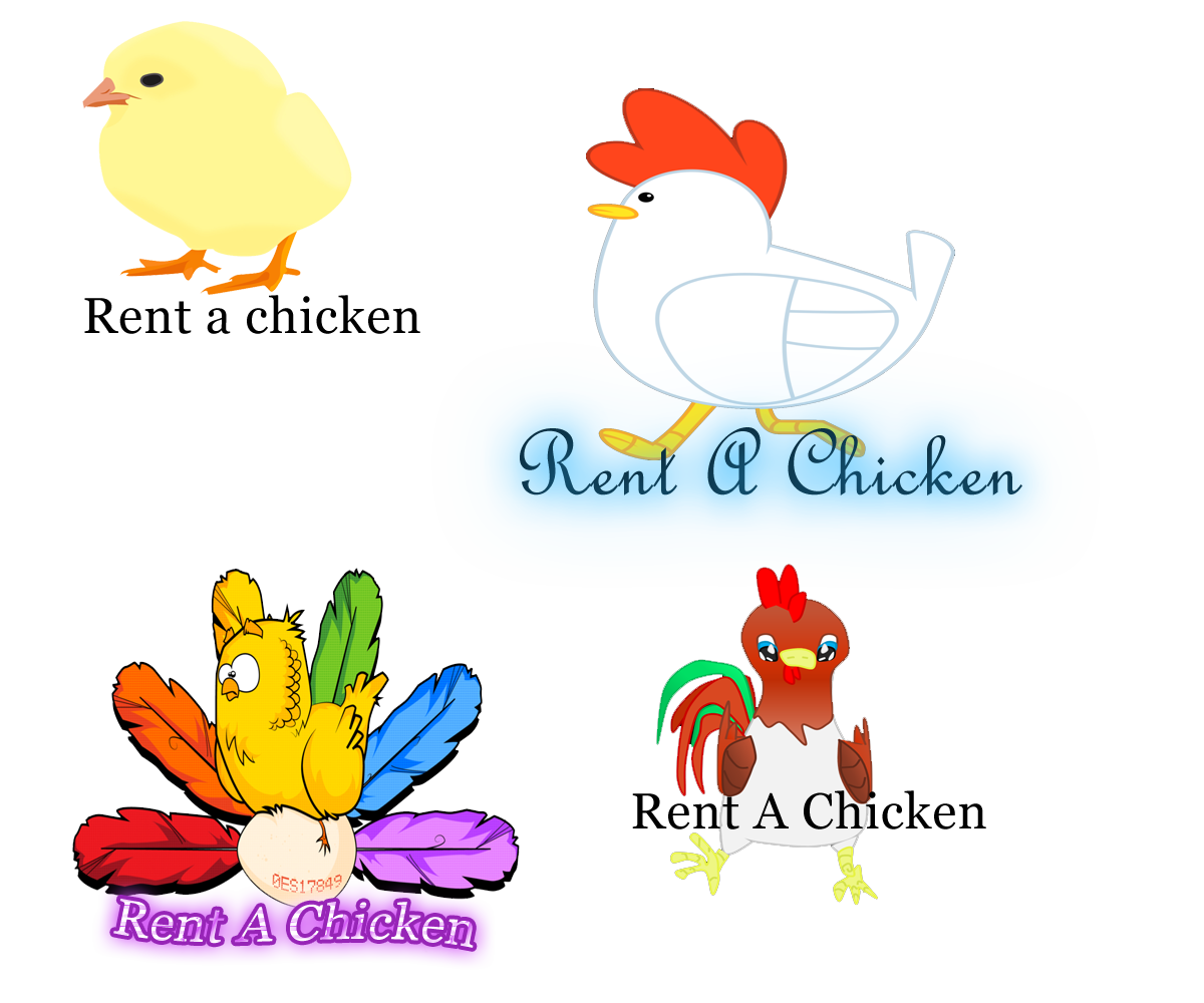 Logo Design by Mellu Bear for Rent A Chicken | Design #2166035