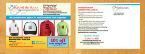 Postcard Design by Venus L. Penaflor for Beyond The Hoop Customized Apparel and More, LLC | Design: #10267940