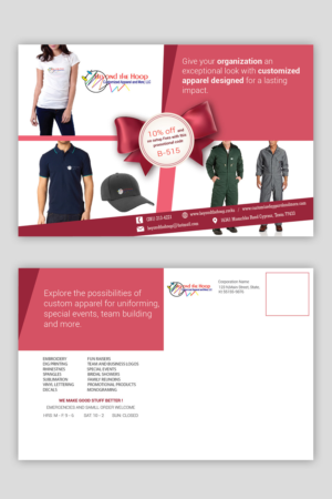 Postcard Design by akriti for Beyond The Hoop Customized Apparel and More, LLC | Design: #10253168