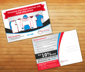 Postcard Design by aspiremedia for Beyond The Hoop Customized Apparel and More, LLC | Design: #10254560