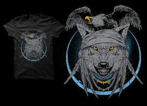 Print-On-Demand T-Shirt Company needs detailed T-Shirt Design involving WOLVES and/or EAGLES | T-Shirt-Design von cithuwill