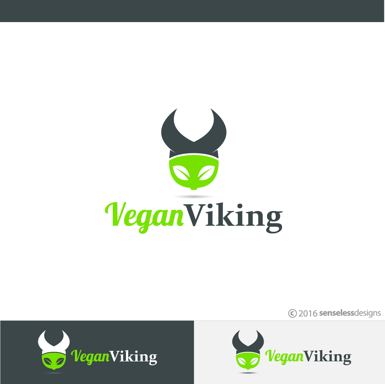 Logo Design by Senseless for Vegan Viking | Design #10256615