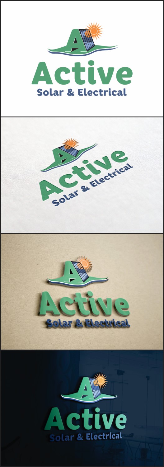 Logo Design by DG for Active Solar & Electrical | Design #10280547