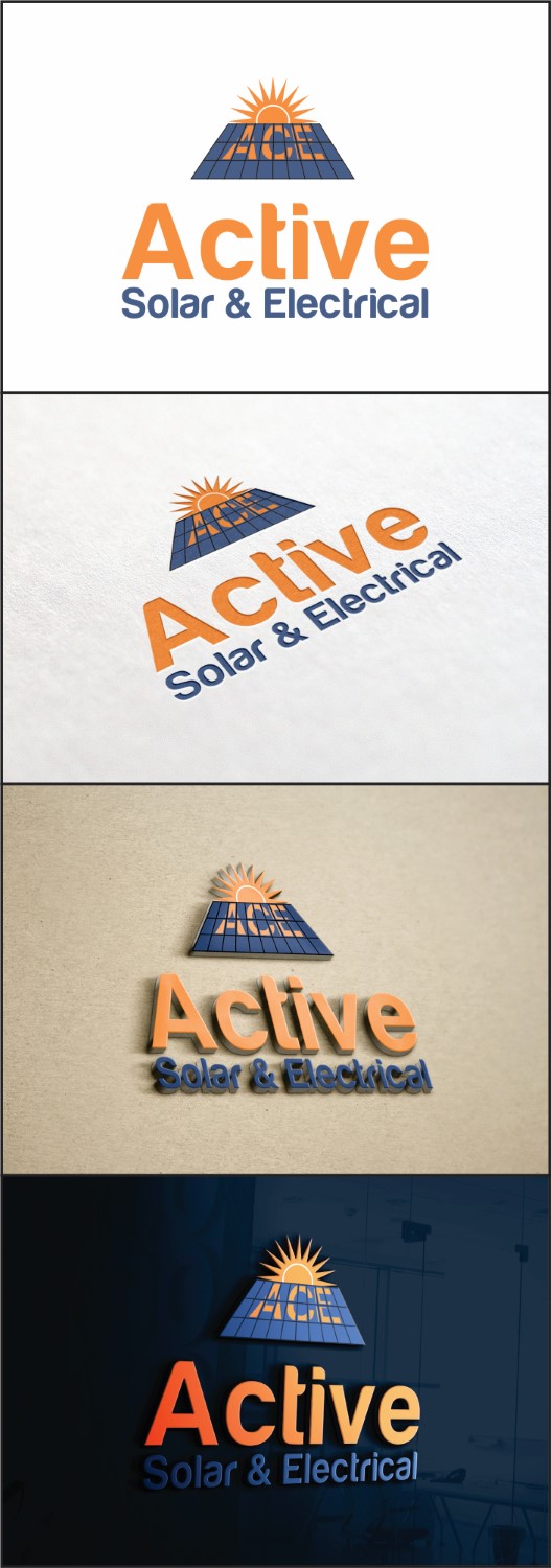 Logo Design by DG for Active Solar & Electrical | Design #10280548