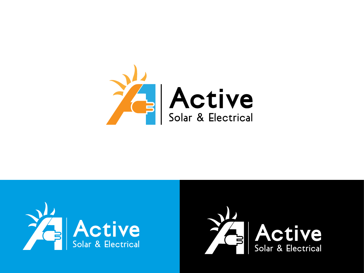 Logo Design by Anyl Thapa for Active Solar & Electrical | Design #10290182