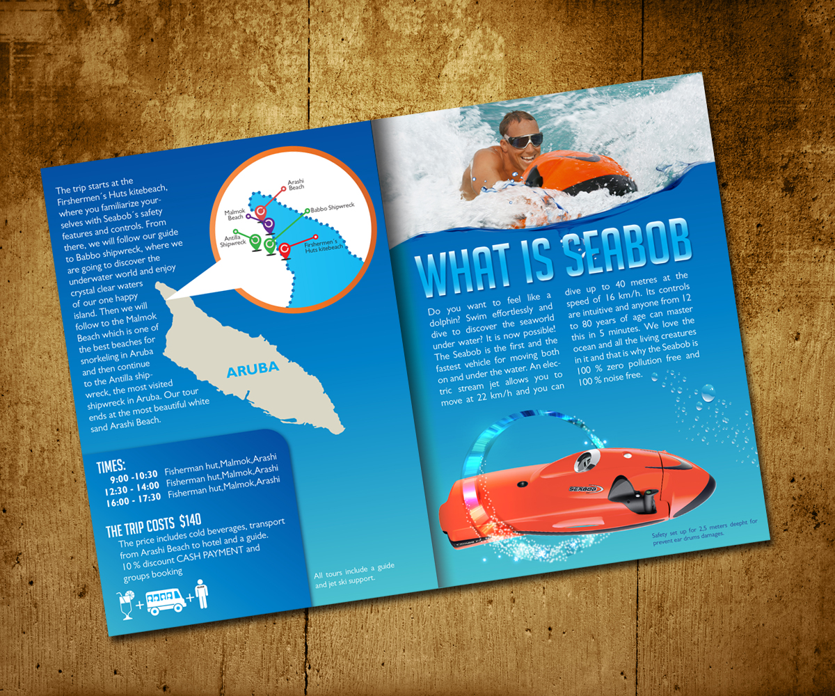 Flyer Design by Rohan Alexander for SEABOB ARUBA | Design #2224698