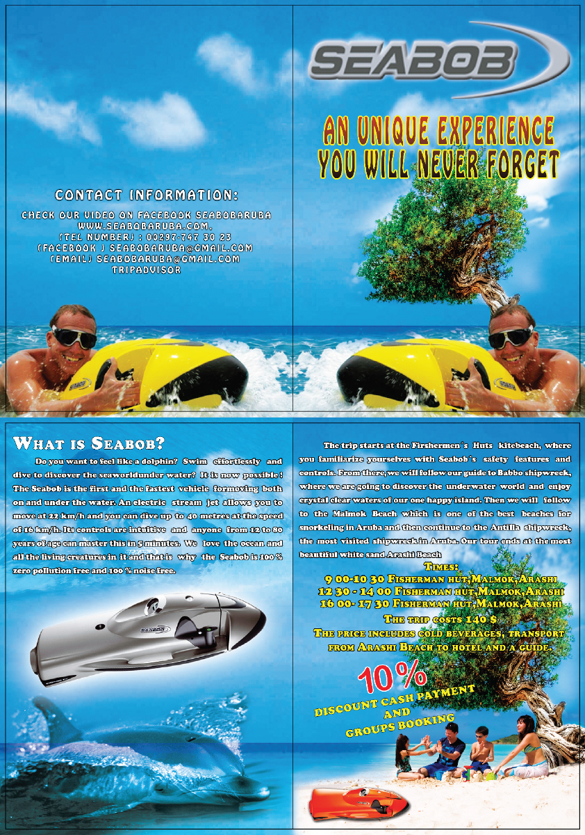 Flyer-Design von Janith N. für SEABOB ARUBA | Design #2210845