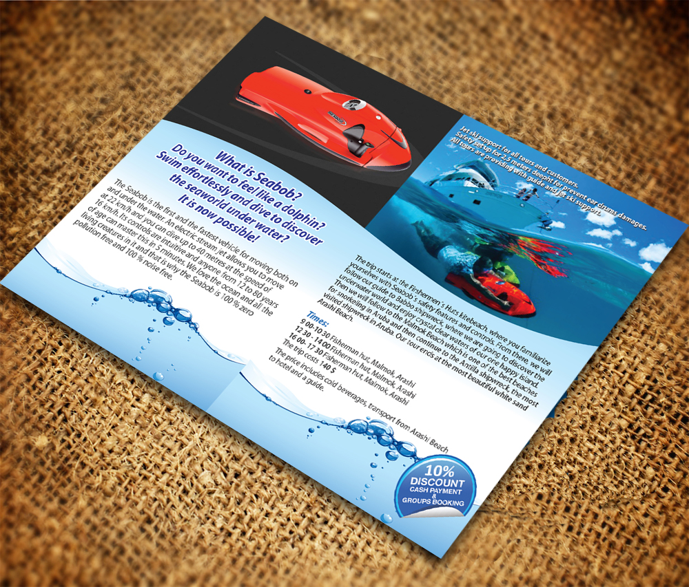 Flyer Design by Sarmishtha Chattopadhyay_loginchange for SEABOB ARUBA | Design #2216161