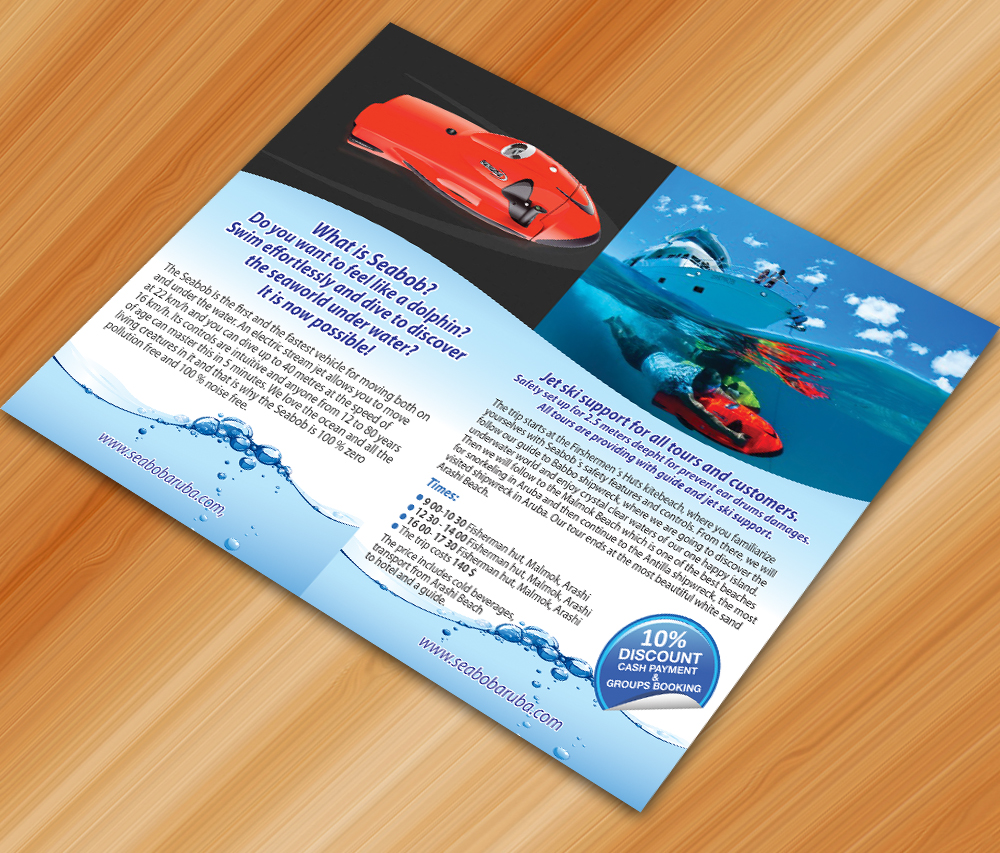 Flyer Design by Sarmishtha Chattopadhyay_loginchange for SEABOB ARUBA | Design #2227447