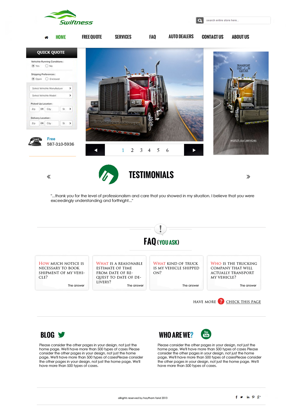 Web Design by adamhfarid for this project | Design #2186023