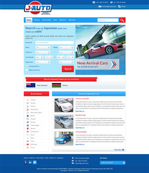 Web Design by Hashim Creetto for J-Auto  | Design: #2215968