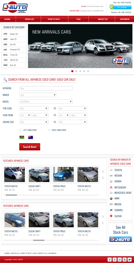 Web-Design von idesign für J-Auto  | Design #2206222