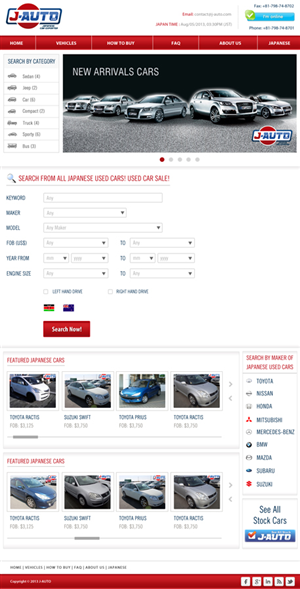 Web Design by idesign for J-Auto  | Design #2206222