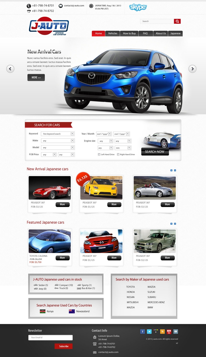 Web Design by pb for J-Auto  | Design #2184527