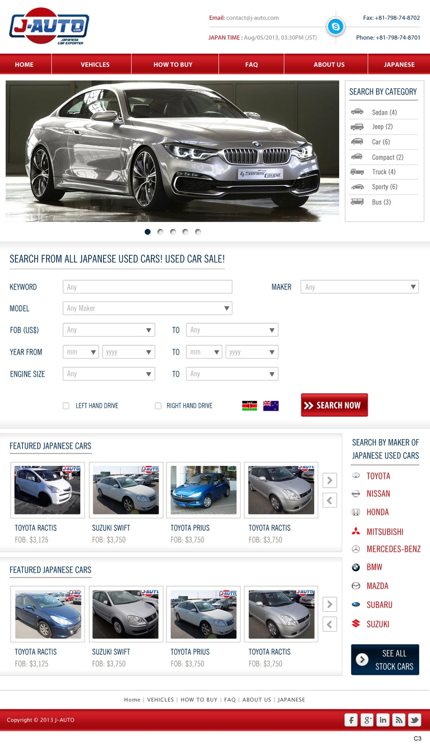 Diseño Web por pb para J-Auto  | Diseño #2189584