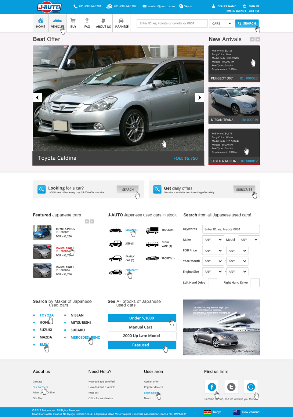 Web Design by Da Miracle for J-Auto  | Design #2218084