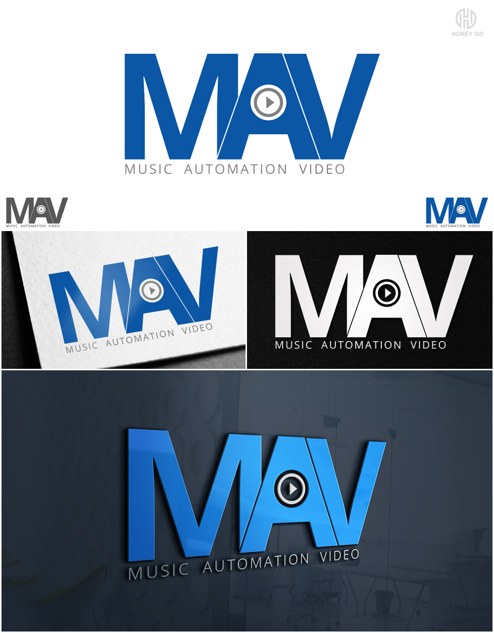 Logo Design by Honey GD for MAV Music Automation Video | Design #10265796